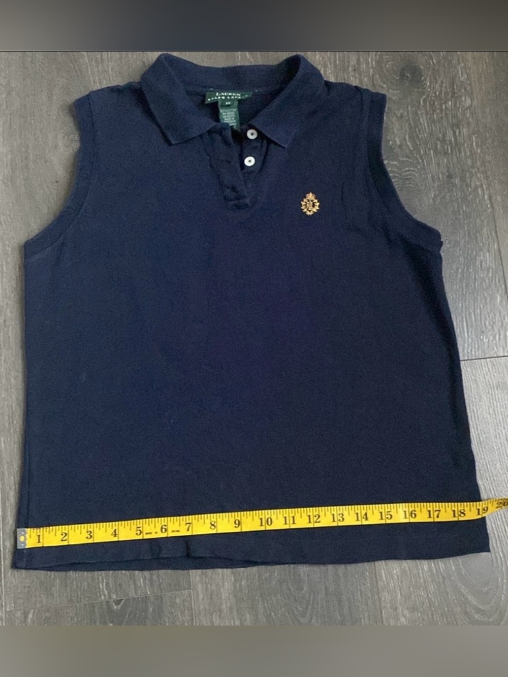 Lauren Ralph Lauren Women’s Size Medium color navy blue Polo sleeveless - Picture 6 of 11
